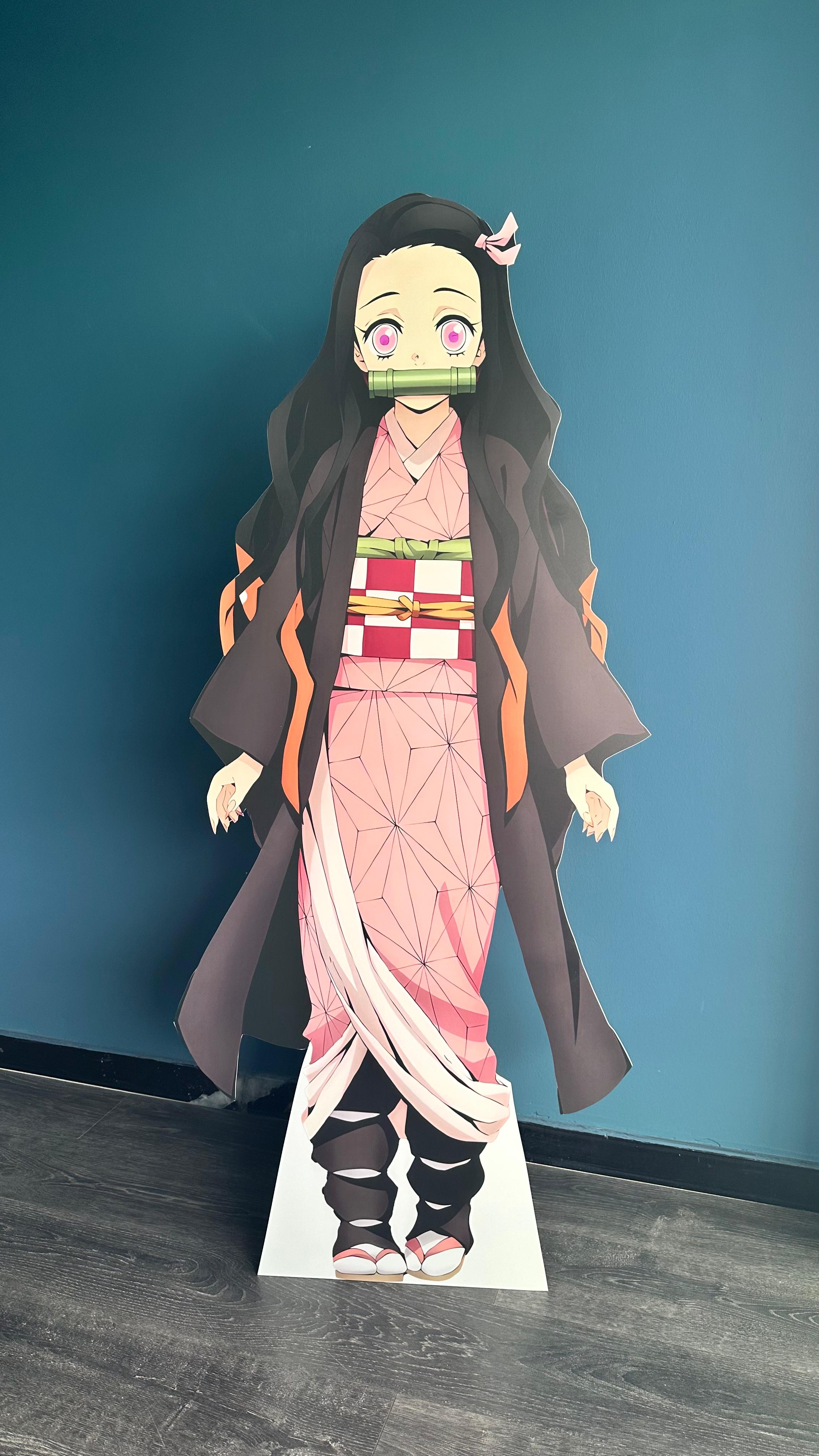 Nezuko Kamado Cardboard Cutout Model Standee Nezuko Anime Caracter Figure Model